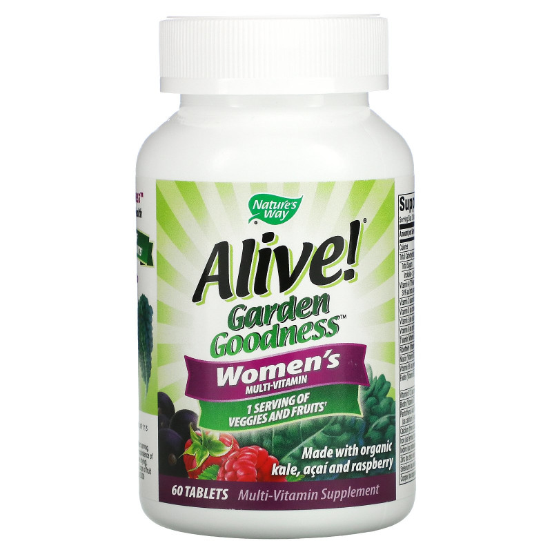 Nature's Way, Alive! Garden Goodness Women's Multivitamin, 60 Tablets