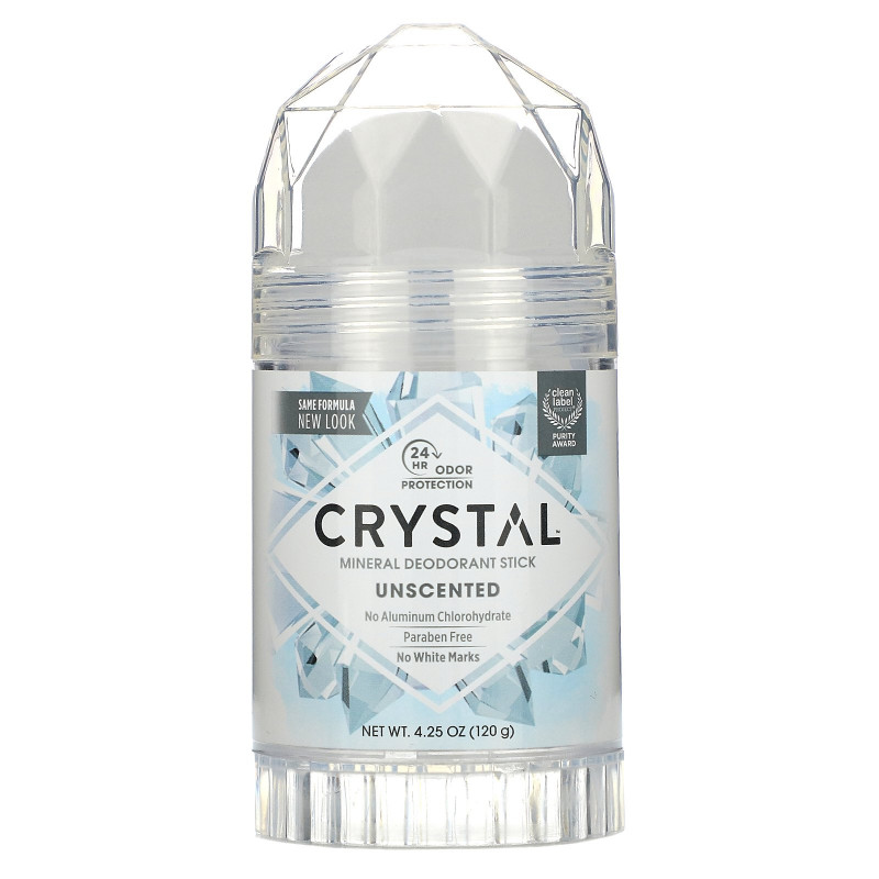 Crystal Body Deodorant, Минеральный твердый дезодорант, Без запаха, 4,25 унц. (120 г)