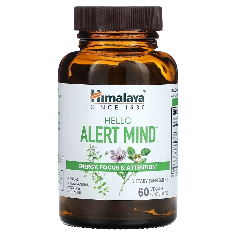 Himalaya, Hello Alert Mind, 60 Vegan Capsules