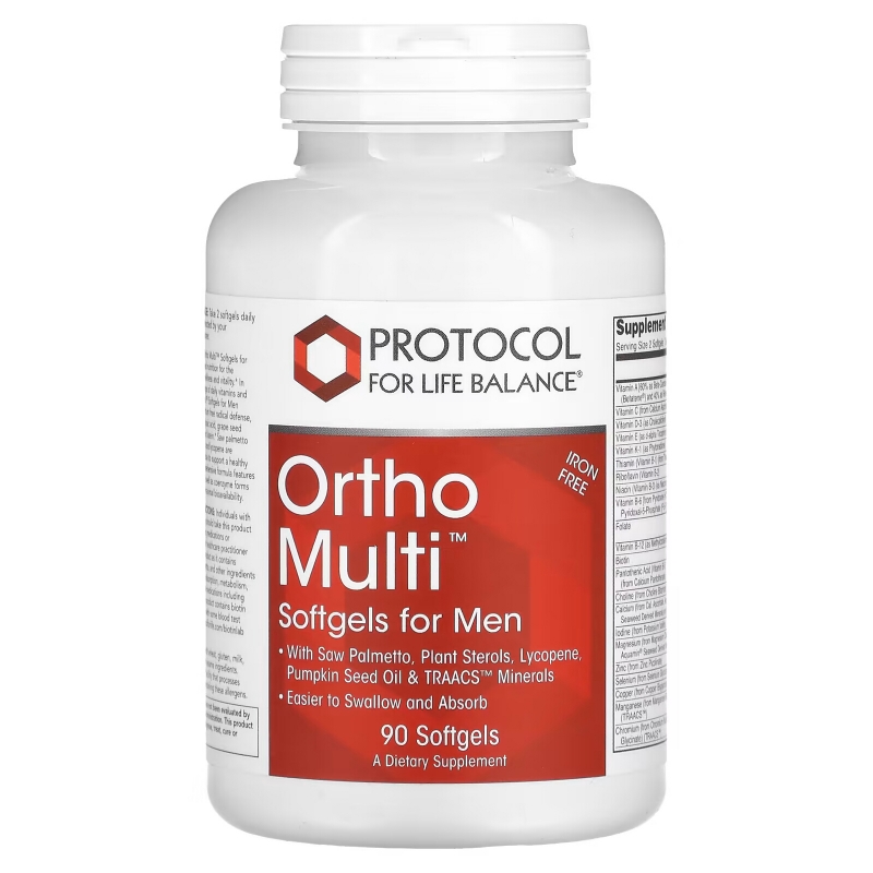 Protocol for Life Balance, Ortho Multi, Softgels for Men, 90 Softgels