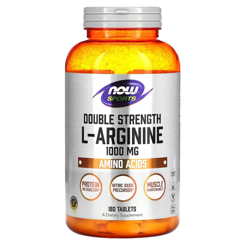 NOW Foods, Sports, Double Strength L-Arginine, 1,000 mg, 180 Tablets