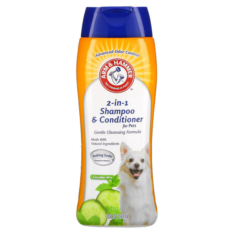 Arm & Hammer, 2-In-1 Shampoo & Conditioner for Pets, Cucumber Mint, 20 fl oz (591 ml)