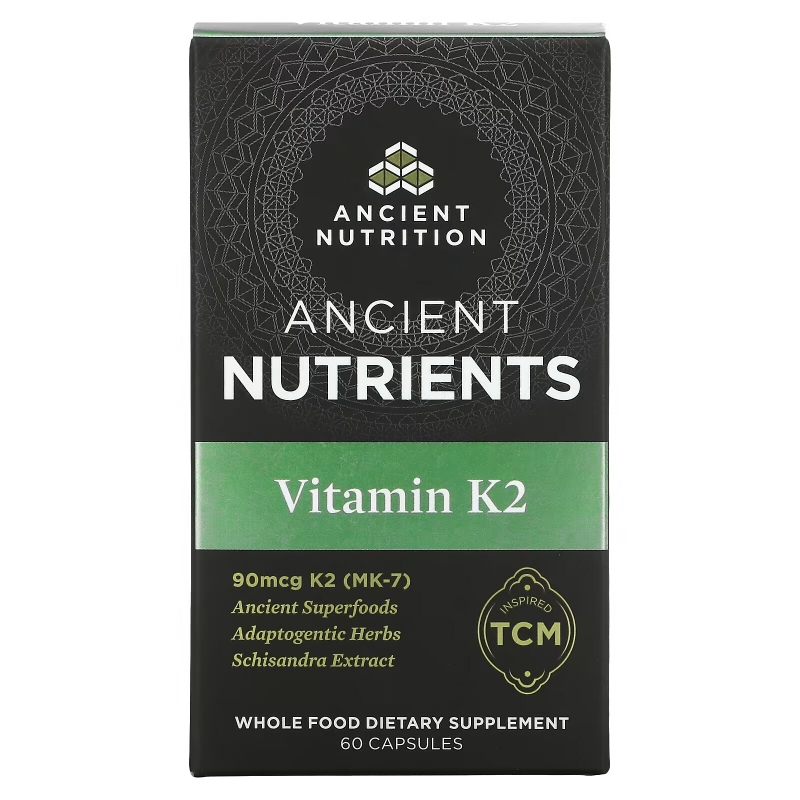 Dr. Axe / Ancient Nutrition, Ancient Nutrients, Vitamin K2, 60 Capsules