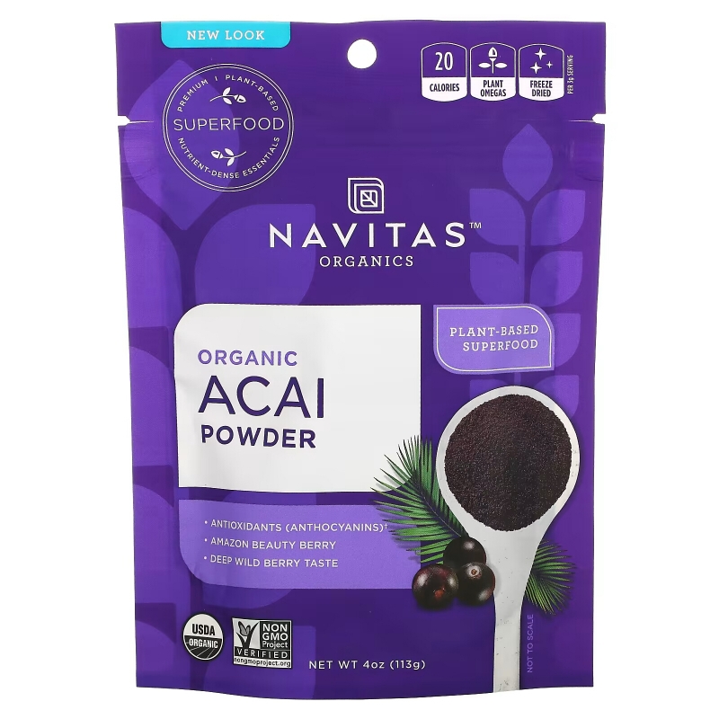 Navitas Organics, Organic Acai Powder, 4 oz (113 g)