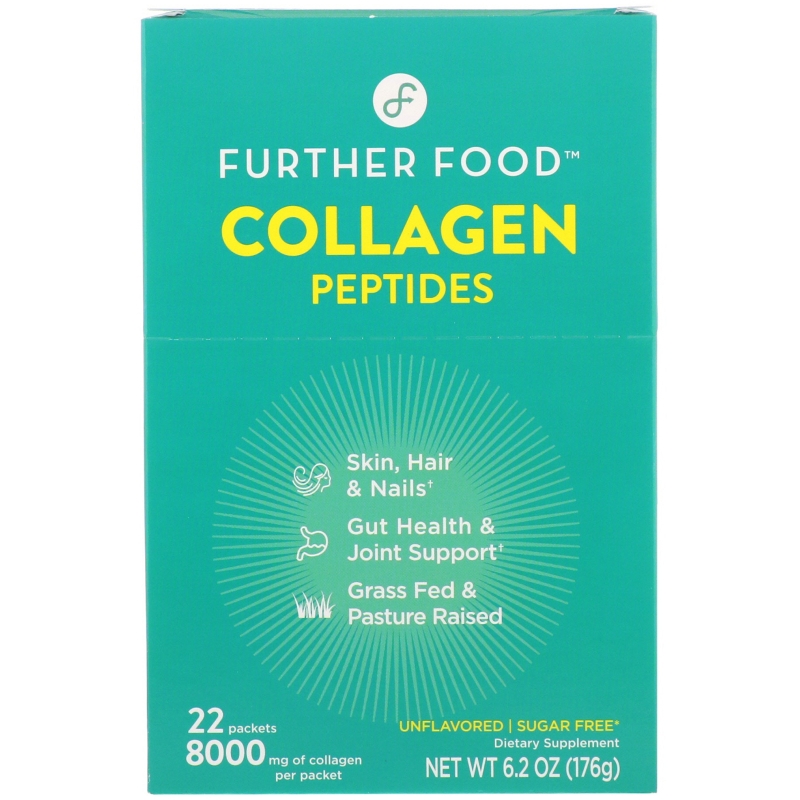 Further Food, Collagen Peptides, Unflavored, 22 Packs, 0.28 oz (8 g) Each