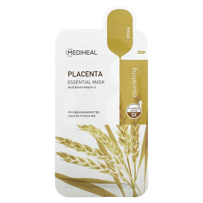 Mediheal, Placenta, Essential Beauty Mask, 1 шт., 24 мл (0,81 жидк. Унции)