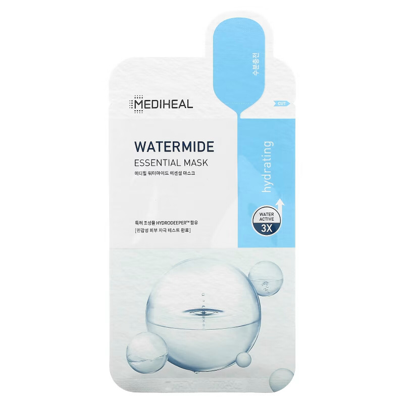 Mediheal, Watermide Essential Beauty Mask, 4 шт., По 24 мл (0,81 жидк. Унции)